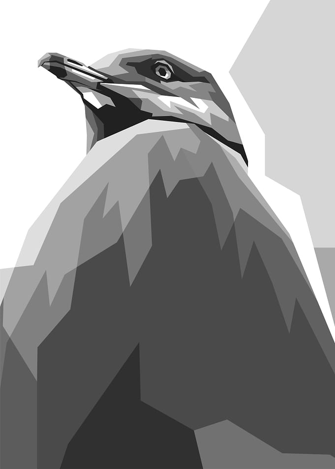 Field Bird Grayscale