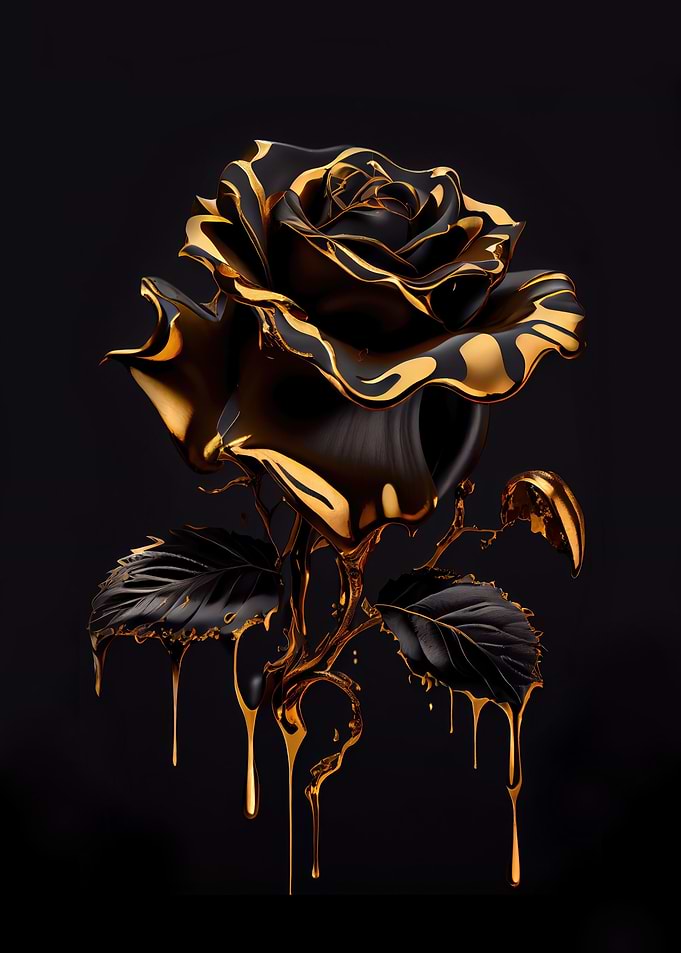 Aesthetic Flowes Black Bg