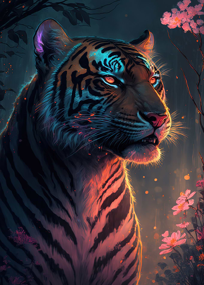 neon tiger