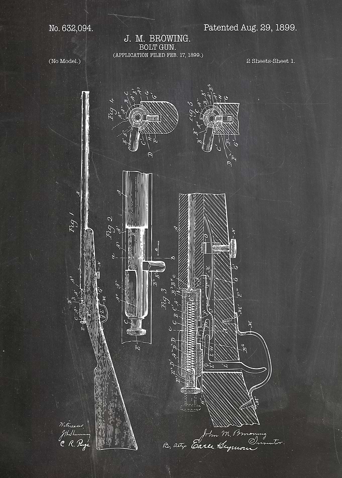 bolt gun patent 1899