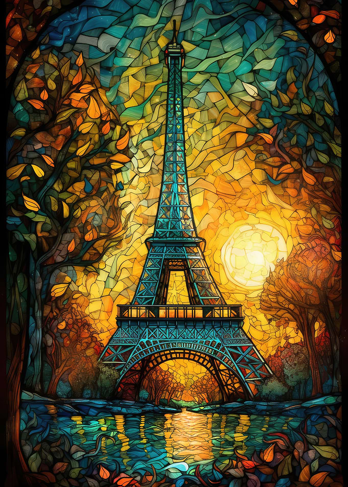 Eiffel Tower abstract 1