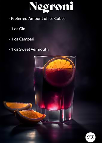 Negroni Cocktail Drink