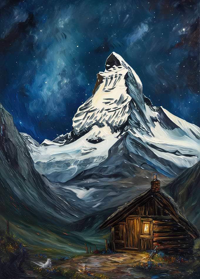 Matterhorn oil painting