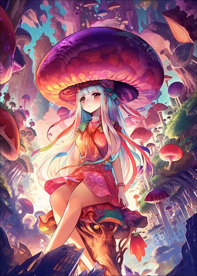 Anime Mushroom Girl