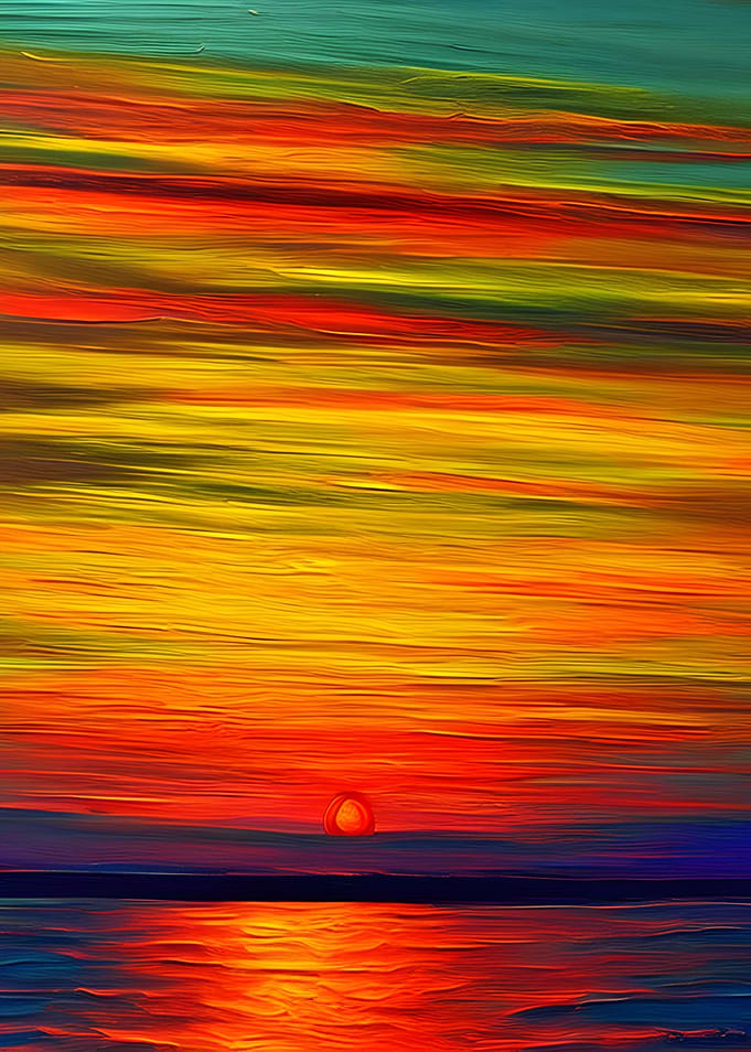 Sunset over the ocean
