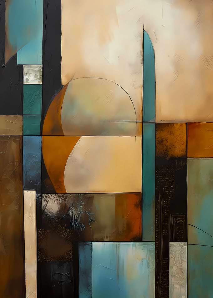 Abstract Art Alone in City
