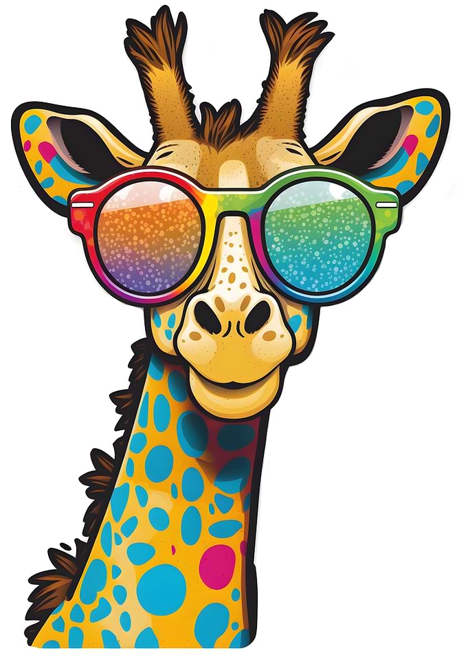 Giraffe with Sunglasses