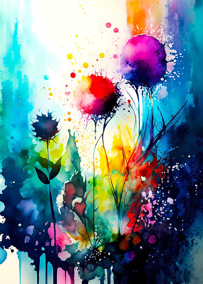 Spring Flower Abstract Art