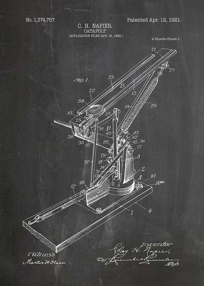 Catapult patent 1921