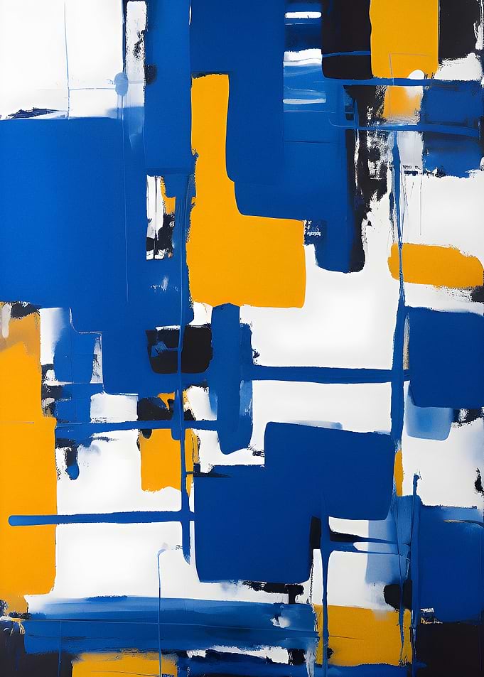 Blue and Orange Painting