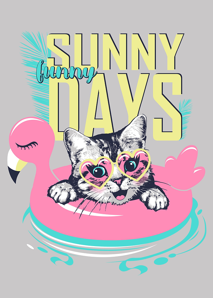 Cat on rubber ring