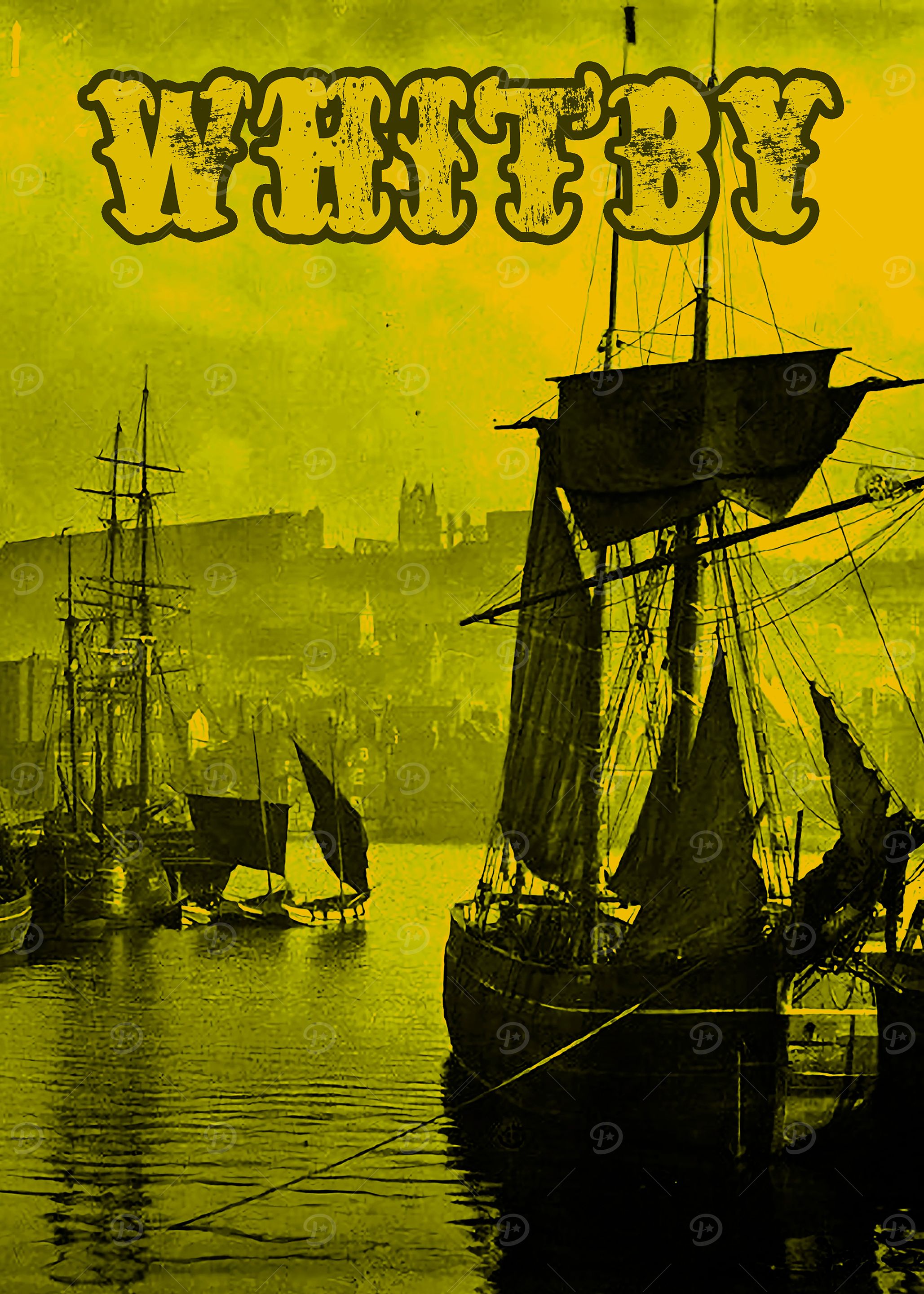 Whitby old travel poster