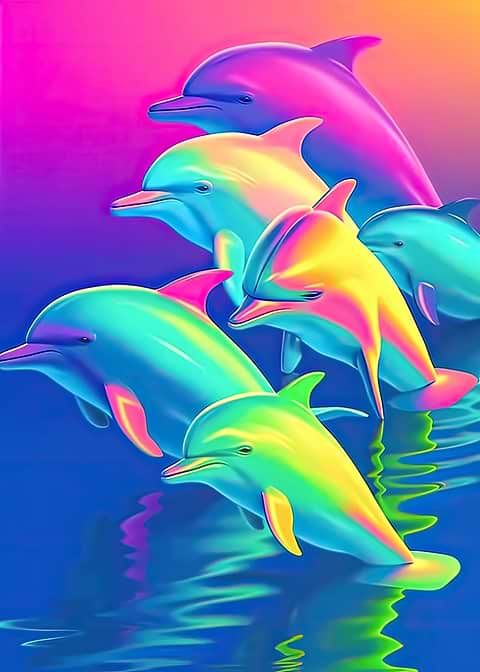 Dolphin Dreams — living room metal wall art