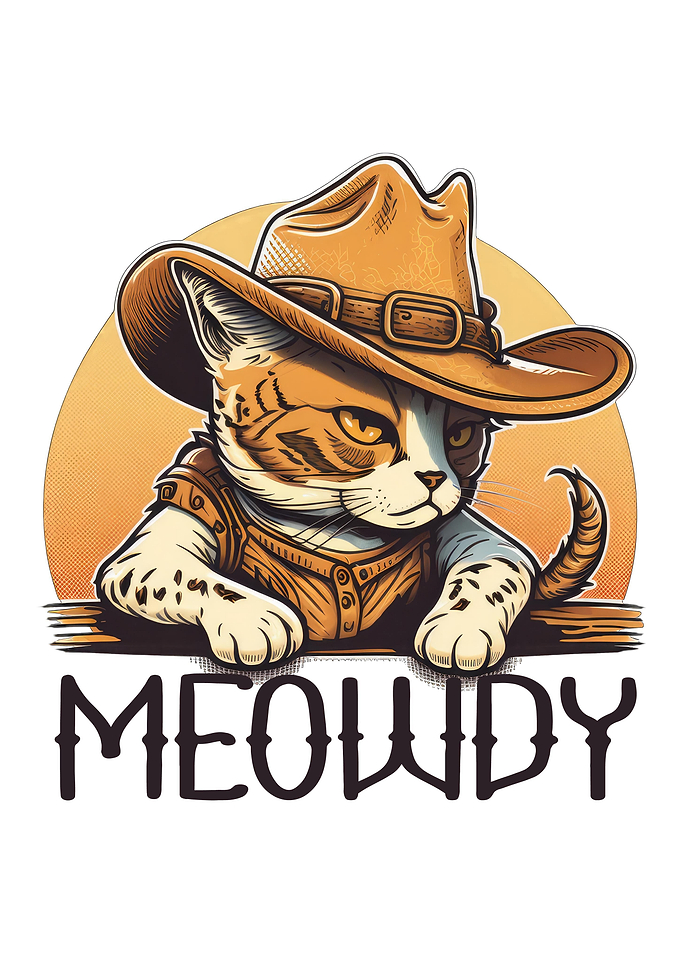 Meowdy Cat Cowboy Kitten
