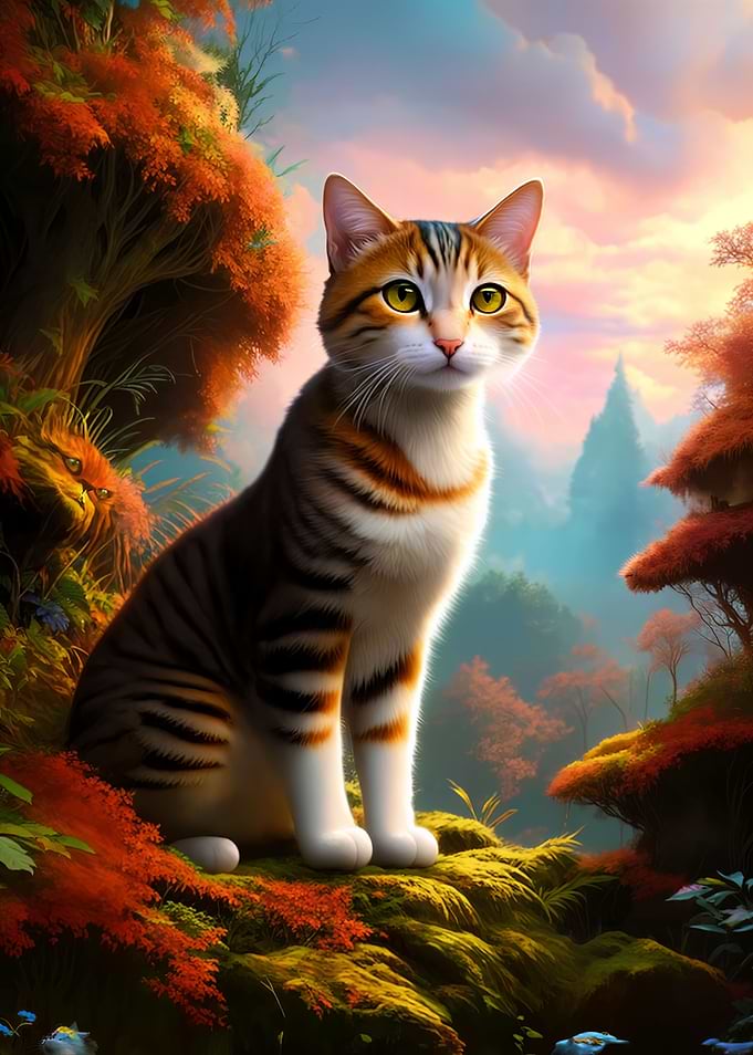 Cat in the mountain