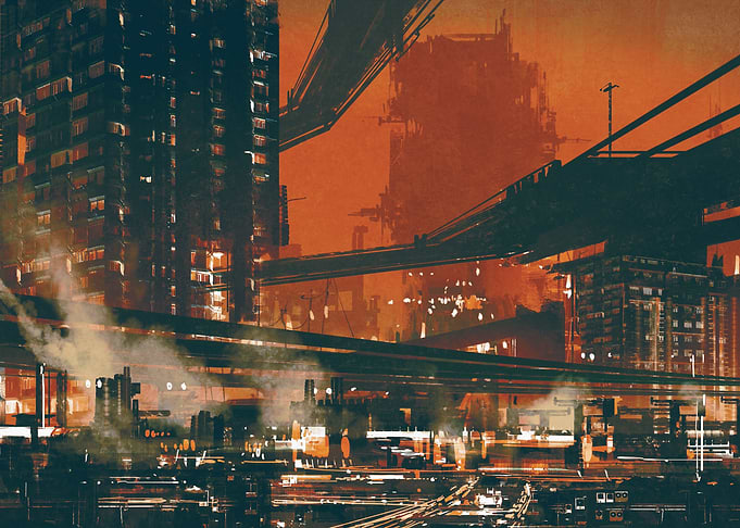 futuristic industrial