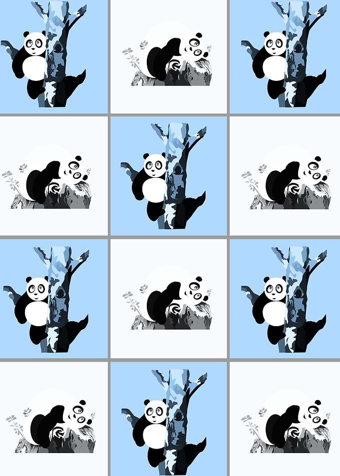 Pandas Checker Blue