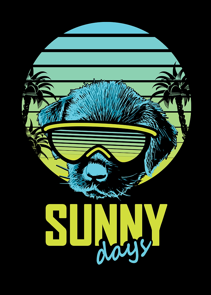 Puppy in sunglasses