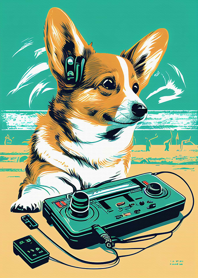 Cute Corgi Gaming