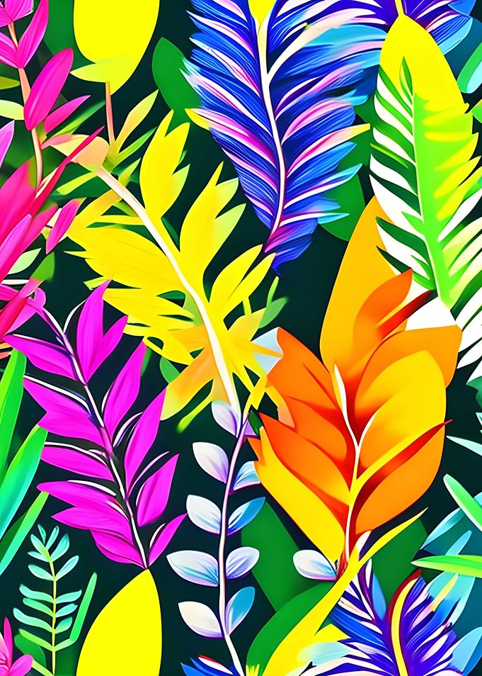 Different colored leaves