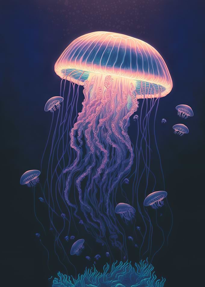 neon jellyfish