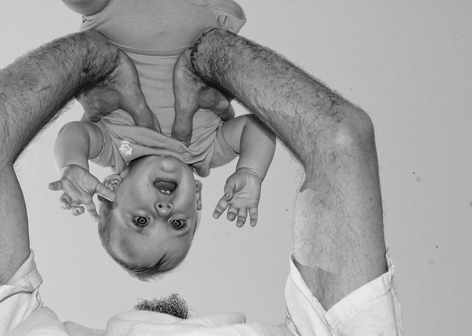 Father and little girl