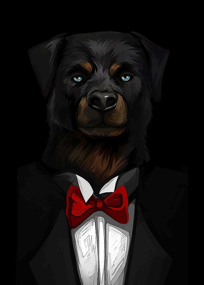 Man with Dog Head