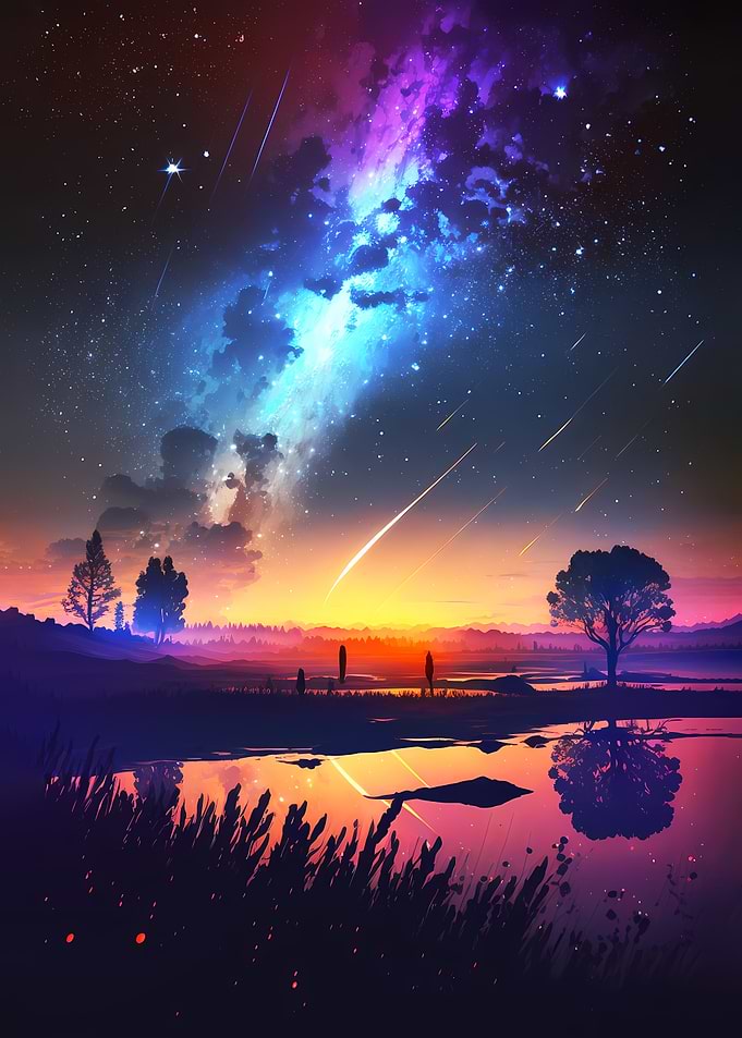 Anime Starry Night
