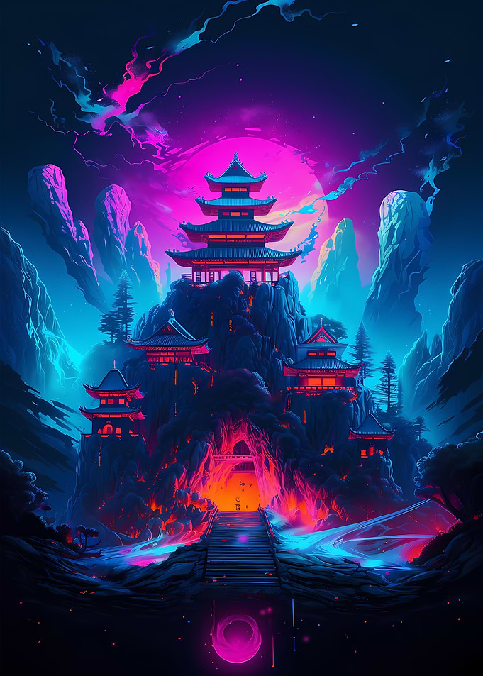 Cherry Blossom Japan Neon