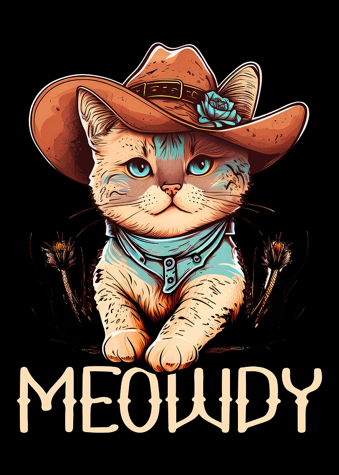 Meowdy Cat Cowboy Kitten