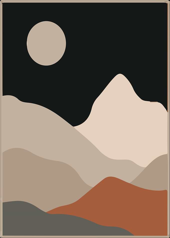 Moon Light Bohemian Poster