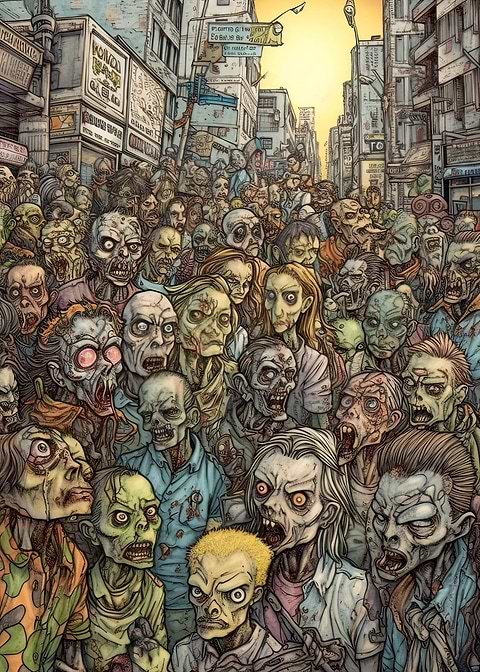 Horde of the Undead — metal poster wall art