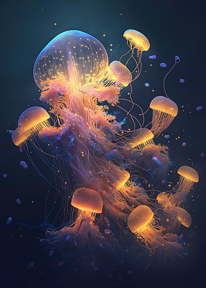 neon jellyfish