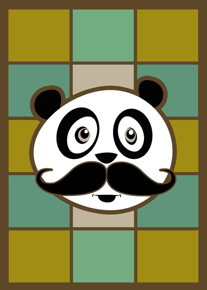 Musctache Panda Green
