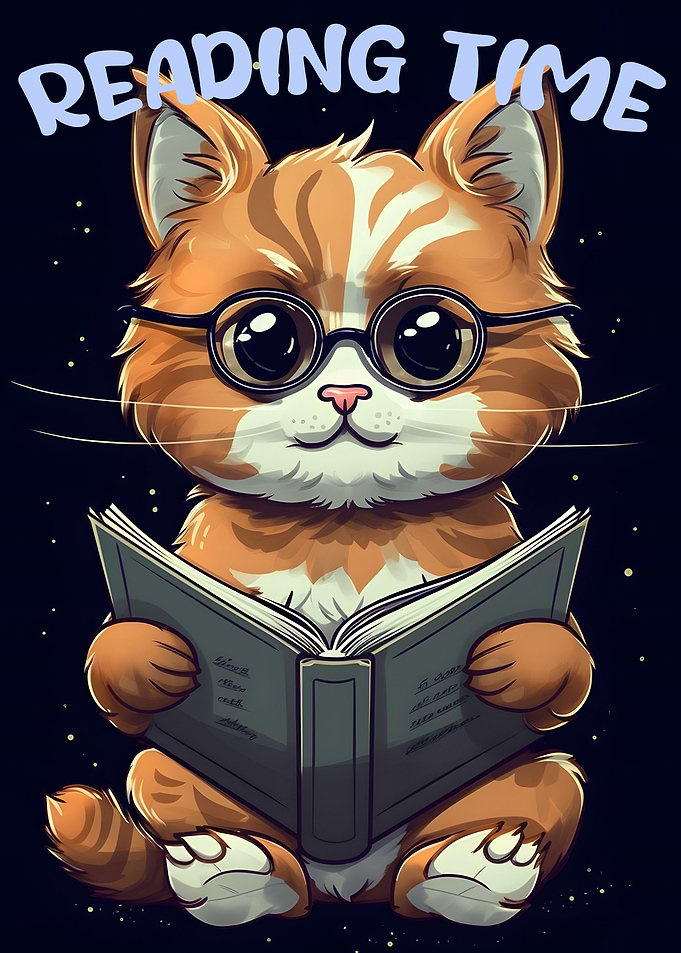 Cat Reading Time