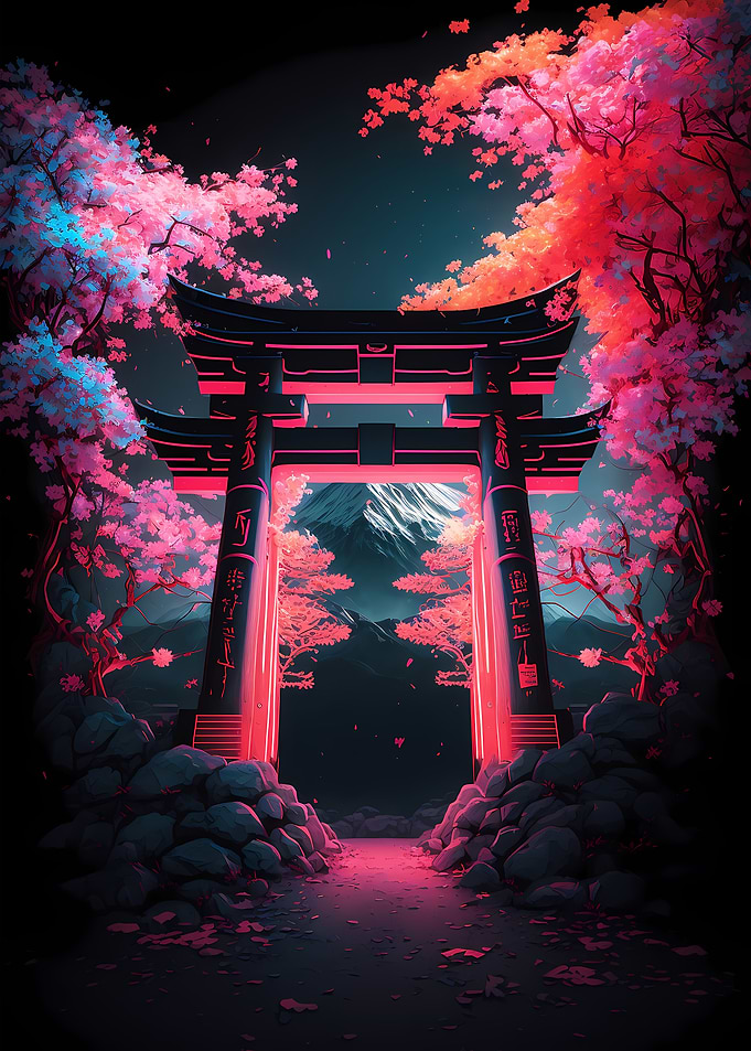 Cherry Blossom Japan Art