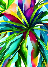 Art multicolored leaves