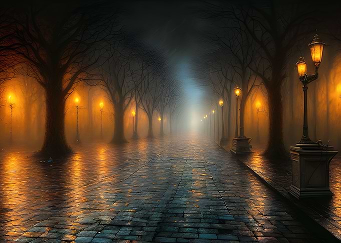 Magic dark alley, travel