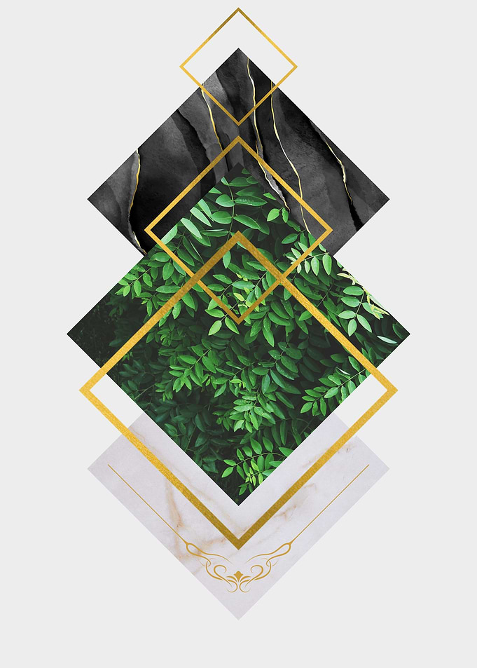 leaves marble square