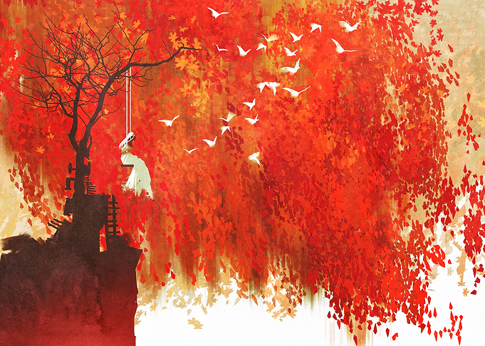 Woman on a swing