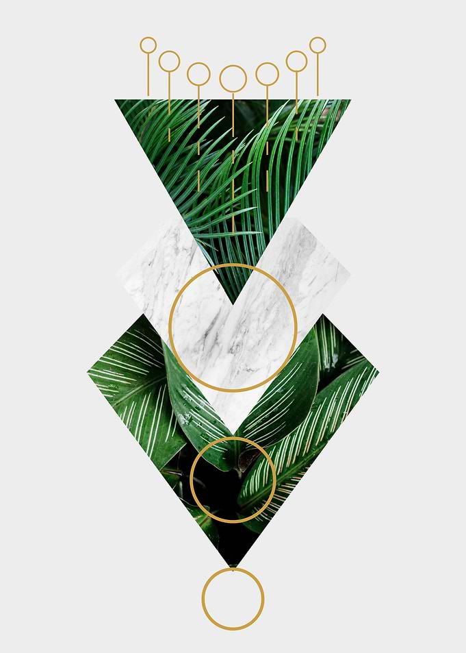 Geometric leaves design