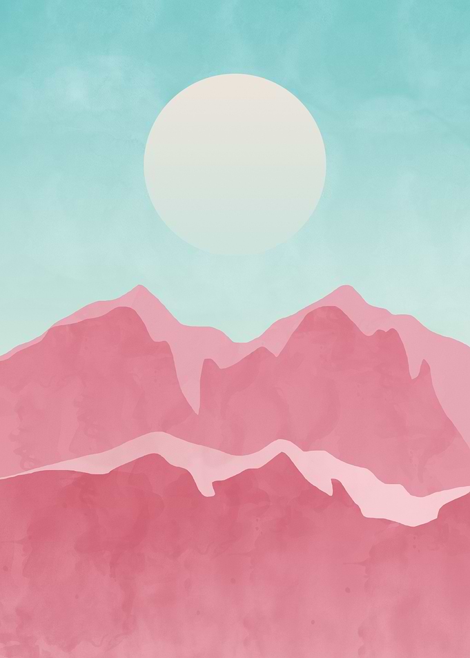 Modern Lanscape Full Moon