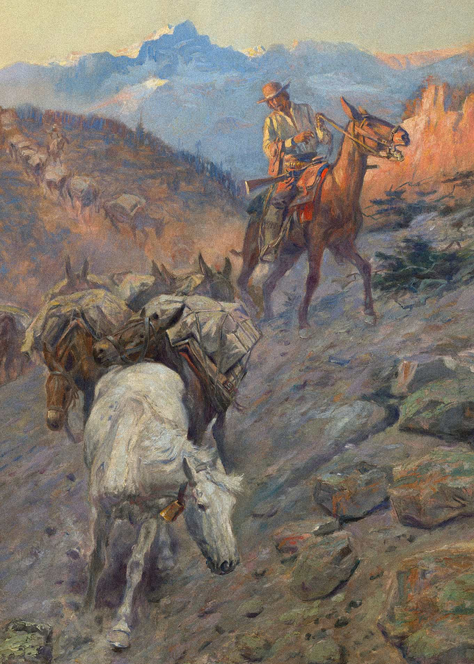 Cowboys Escorting Cargo