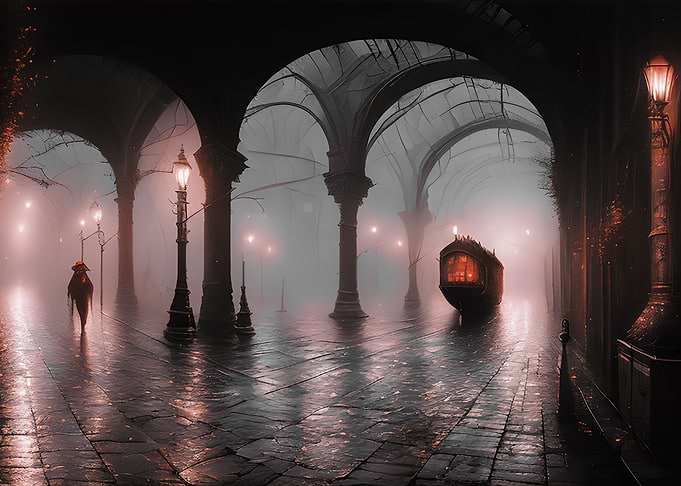Magic dark alley, travel