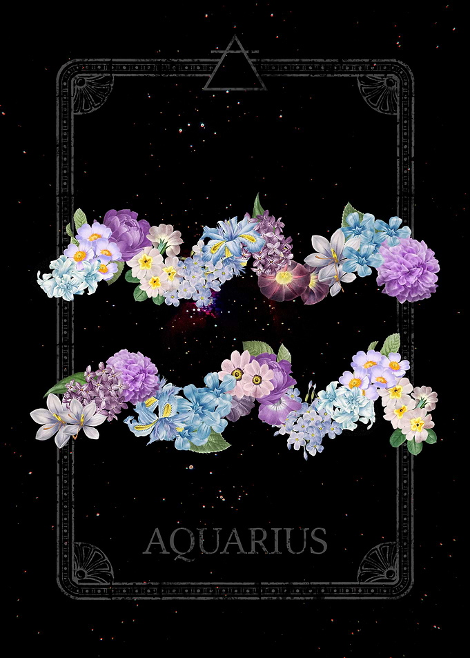 Floral Zodiac Aquarius