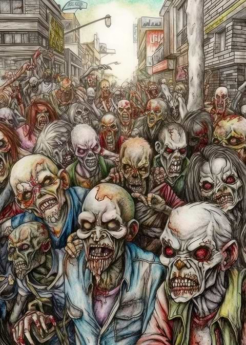 Horror Street — metal poster wall art