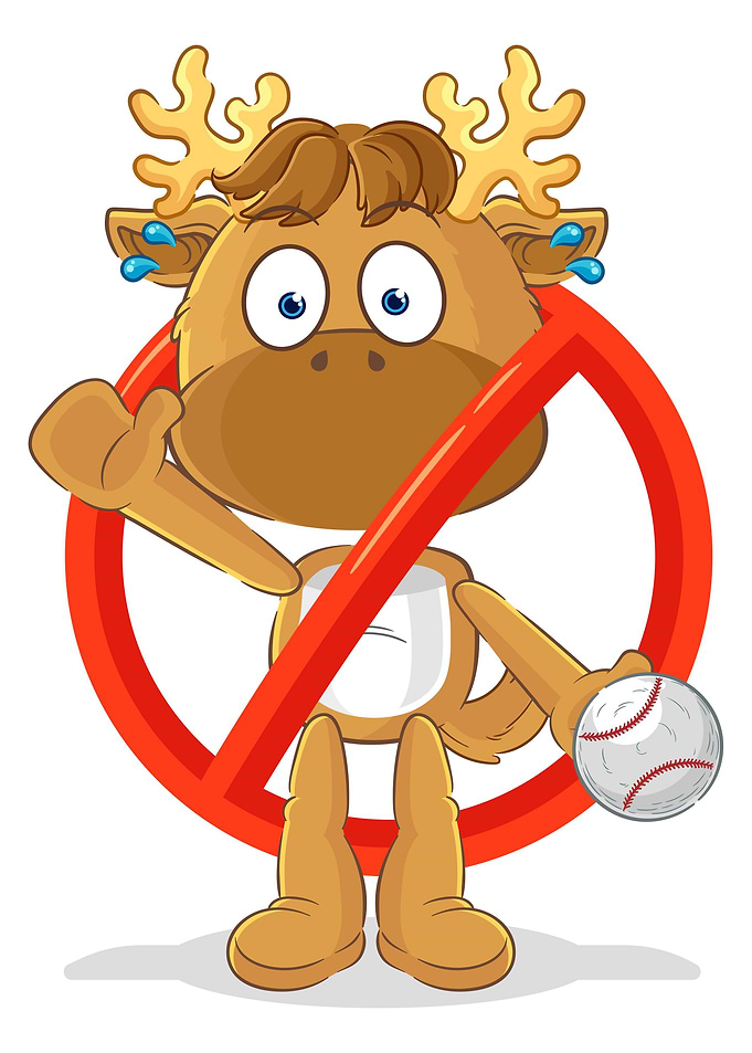 Say no to moose cartoon