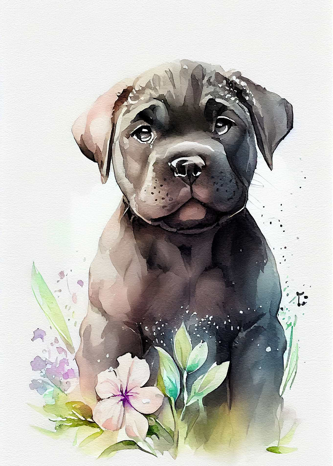 Cane Corso Watercolor