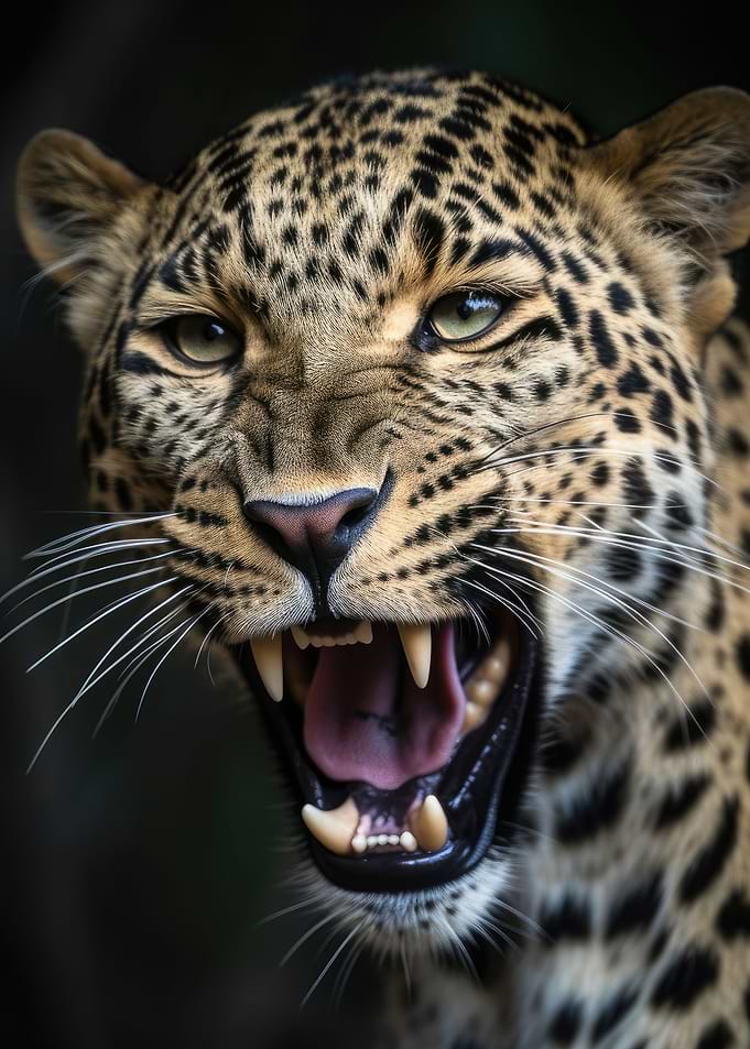 Leopard hisses