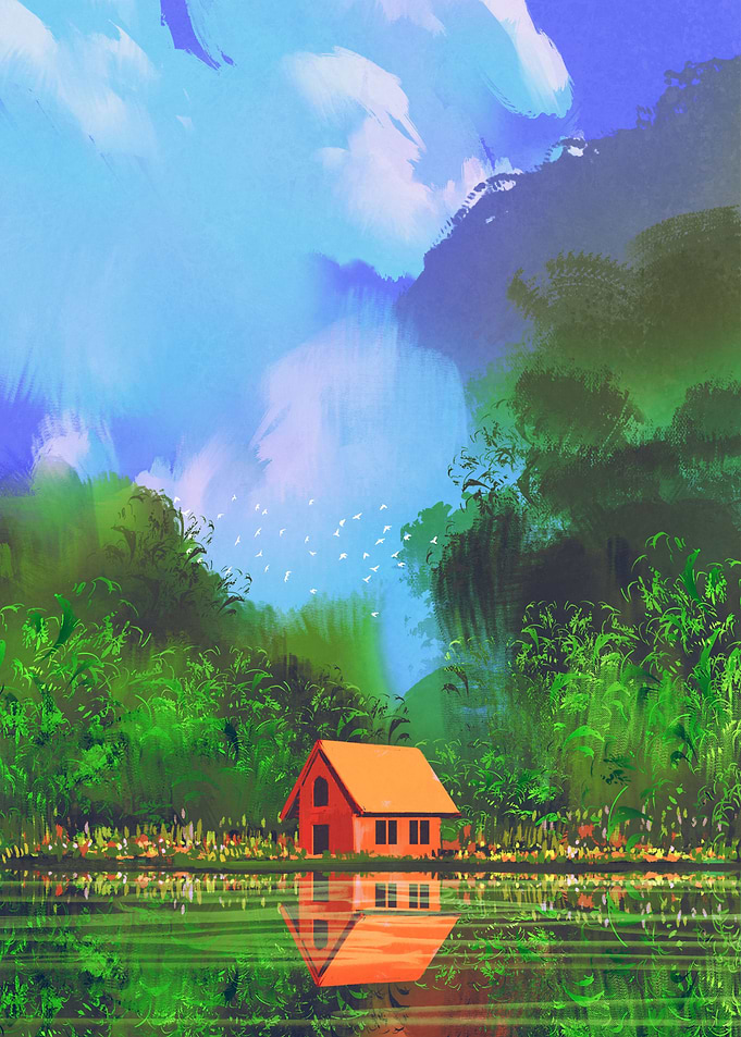 house in forest